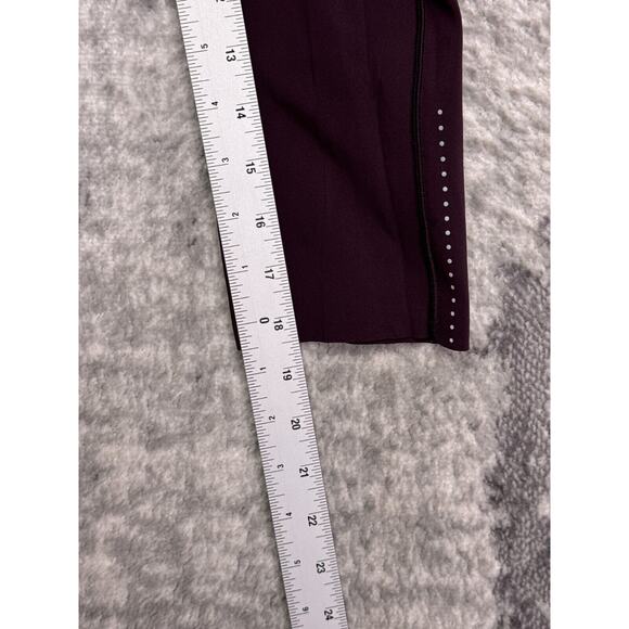 Lululemon Leggings 4 Womens Fast Free Tight Crop Burgundy Red - Picture 5 of 7